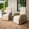 Flash Furniture Nemo Indoor/Outdoor Patio Wicker Rattan Recliner Lounge Chair w/Flip up Side Table, Beige and Brown LTS-0422-BG-BR-GG - alternate 5